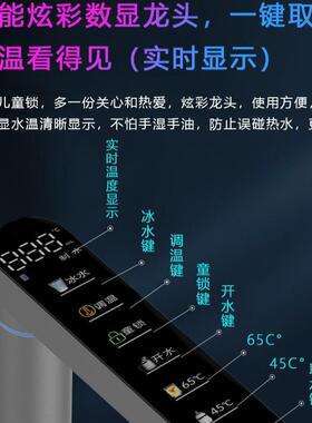 净化加热制冰三合一净水器直饮家用厨下冰热一体机ro反渗透饮水机