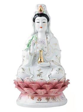 陶瓷观音南海观音观世音菩萨中式玄关客厅摆件