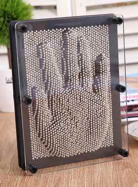 长方形金属百变针画手模3d手印克隆模型脸模益智玩具小礼