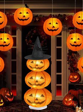 Halloween Pumpkin Lantern Jack O Hanging Paper Lanterns With