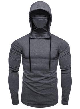 Men's hoodie hooded long shirt plus size men's