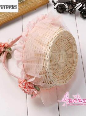 花童撒花篮婚礼手提篮子花瓣结婚伴娘道具婚庆道具儿童跳舞撒糖篮
