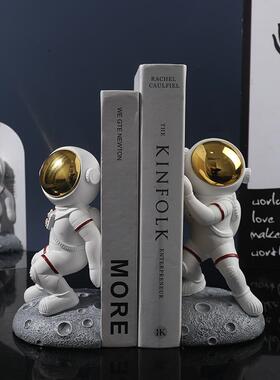 创意宇航员书立架学生书桌收纳家居装饰摆件太空人树脂工艺品