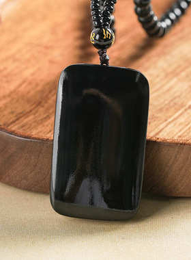 热卖天然和田玉墨玉无事牌老料玉石平安牌吊坠玉坠男女款玉牌批发