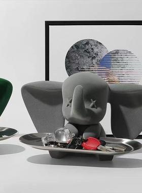 小飞象托 托盘摆件进门玄关钥匙收纳轻奢创意家居高档入户鞋柜装