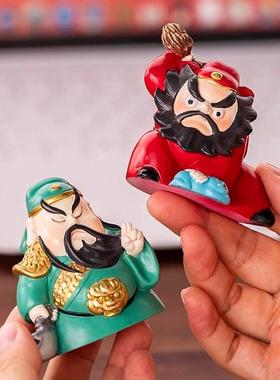 钟馗关公摆件创意办公室职场工位情绪解稳定神器学生Q版手办礼物