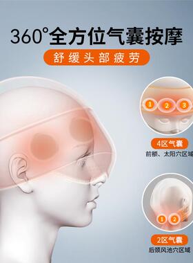 正品部头按摩器眼部热敷助眠摩神器头疼经络疏通头皮按生仪帽节日