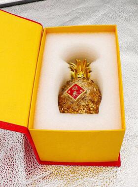 高档金箔凤梨摆件 凤梨摆件家居客厅装饰品开 业乔迁礼品吉祥礼物