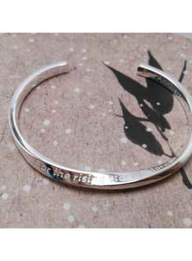 新款刻字999纯银莫比乌斯情侣手镯一对送男朋闺生日友女情人节礼