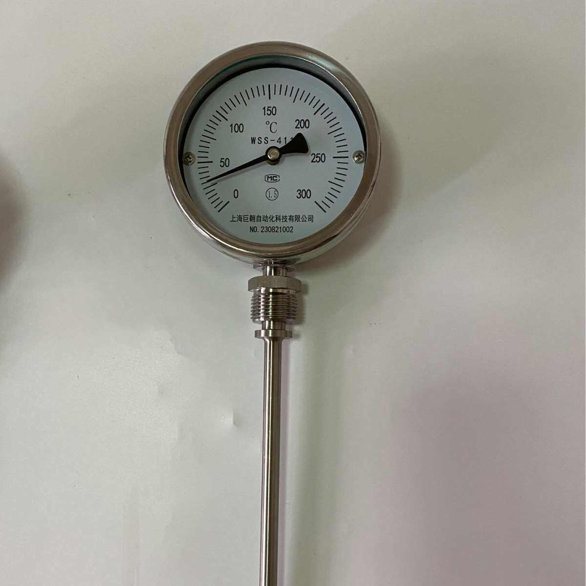上海巨翱双金属温度计WSS-411不锈钢0-300℃工业锅炉管道测温表,淘宝优惠券,粉丝福利购,淘宝优惠卷