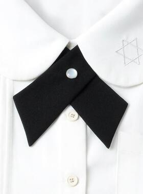 【天猫甄选】jk学院风黑色领结女衬衫配饰水手服学士服蝴蝶结懒人