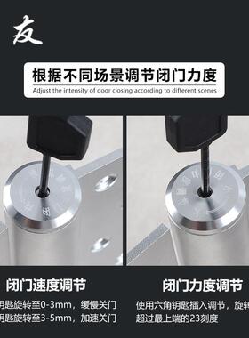 缓冲液压合页隐形门自动关门闭门器阻尼弹簧铰链暗门自闭平开合页