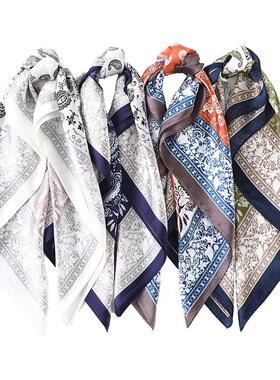 Haimeikang 60*60cm Square Silk Scarf Women Headband Fashion