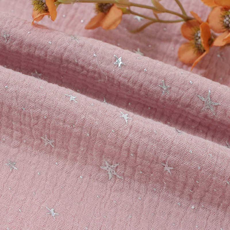 梭织水洗棉40支双层绉布料 全棉烫金泡泡棉布婴童服装家居服面料,淘宝优惠券,粉丝福利购,淘宝优惠卷