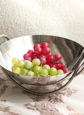 摇现代意不锈钢LFC篮艺术奢水果盘创碟轻风家居茶几摆件样板房装