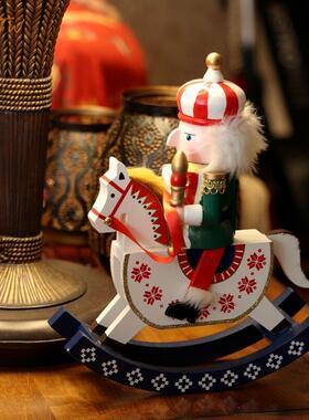 胡桃夹子摇马木偶士兵欧式家居饰品桌面客厅男女孩送礼物装饰摆饰