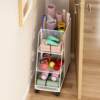 Yoga mat storage basket, sports and fitness equipment storage rack, iron trolley storage rack, badminton wheeled home