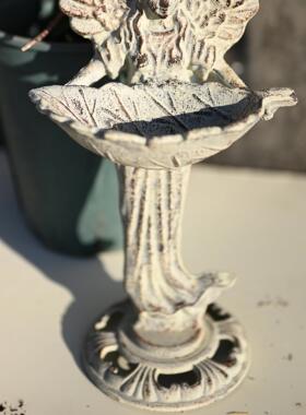 美使式院6.33天使乡村复古天喂鸟器铸铁户创意工外艺品庭别墅摆件