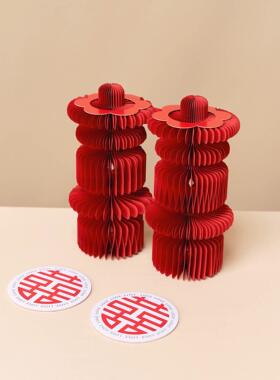 双囍 新中式结婚装饰客厅卧室喜字小摆件 婚房布置婚庆送礼高级感