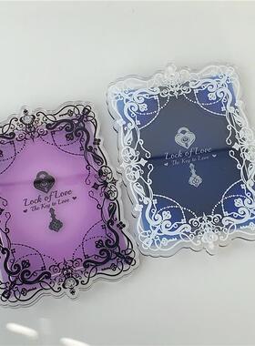 原创欧式拍立得相框三寸照片谷美二次元小卡桌面展示插卡立牌卡框