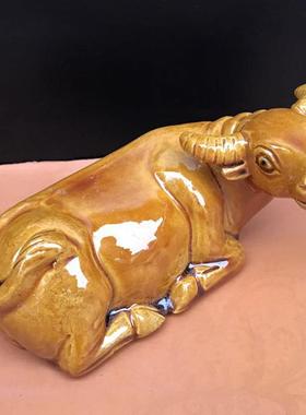 陶瓷卧牛水牛黄牛耕牛家居用品瓷黄牛摆件厨房卫生间N牛工艺品摆