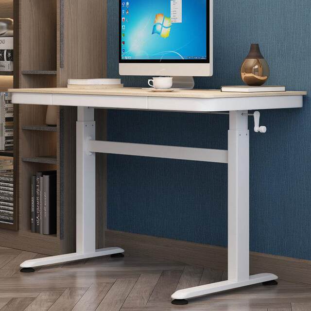 Manual lift table computer table desktop student desk office desk home adjustable hand lift children's study table
