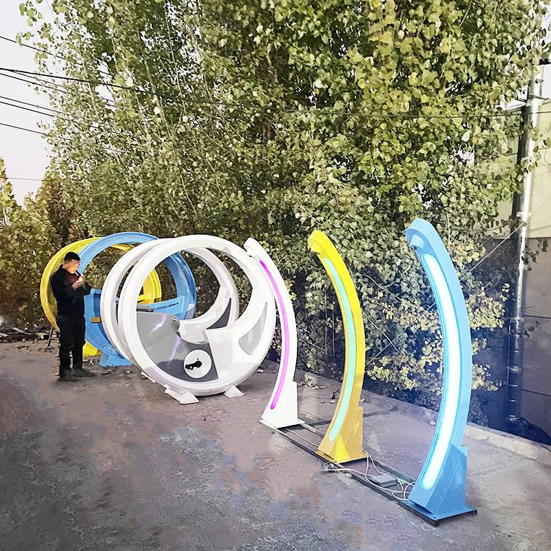 Dynamic power-generating bicycle, explosive dynamic bicycle for riding in shopping malls and parks, interactive cycling light strip device
