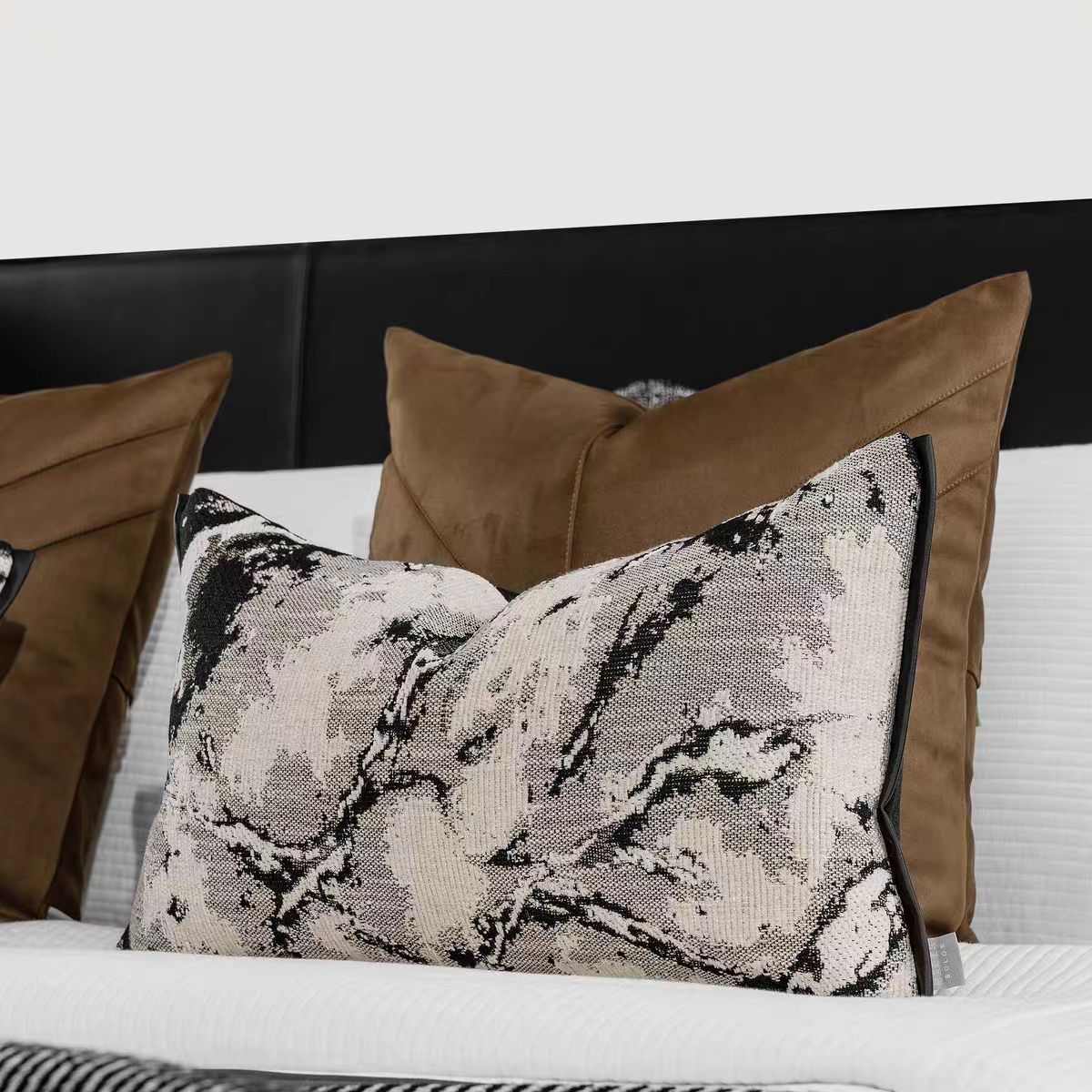 中床极样板房多古风简件套装场品床上用品样板间摆软售楼部 - 图1