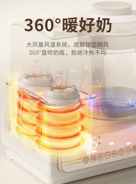 Spedu恒温水壶奶瓶消毒器二合一紫外线无水暖奶器温奶器加热保温