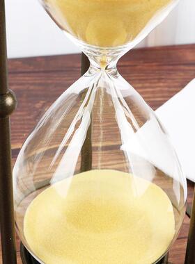 轻奢复简风60约分钟创计时沙YH0001漏意桌面装饰礼物古铁艺玻璃沙