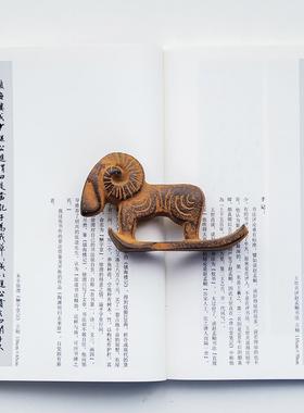 高档雪橇羊铁 日本忠进口南部器铸铁件文镇摆马场宽生肖羊礼物书