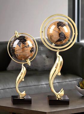 地球仪摆件轻奢高档酒柜电视柜领导办公室装饰品玄关大气家居高端