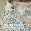 Ji Zhan French pastoral style round carpet living room retro green floral coffee table bedroom bedside dressing table floor mat