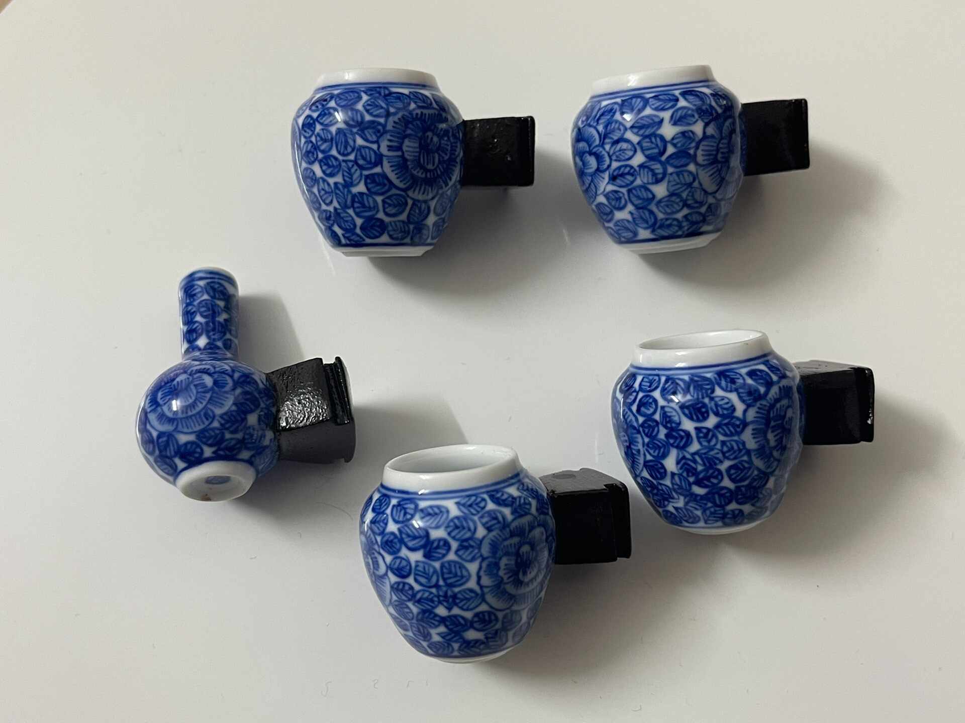 無料配達 中国 青花 花卉鳥文 高足瓶 花瓶 N R5685 陶芸 - www