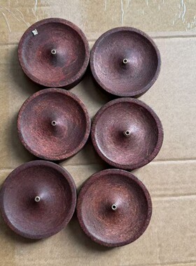胡桃木北美线香茶道圆形香炉香插