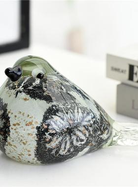 每周一三五点上新/北欧风格彩色玻璃鸟鱼摆件琉璃工艺品