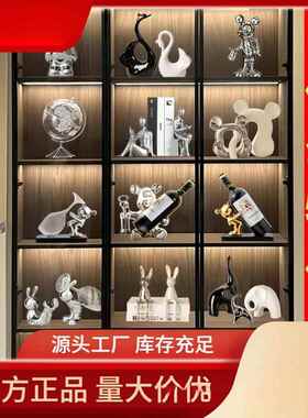 工艺展品示奢摆件8R7y3ps3柜高档家用轻装饰品现代摆简酒柜电视柜