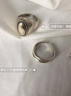 冷淡风开口食指戒指女小众设计级感时尚个性潮酷食指戒开口指环