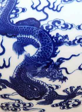 景德镇瓷中式瓷仿古花瓶工品客厅摆件家居玄艺关shtq博古架装饰品