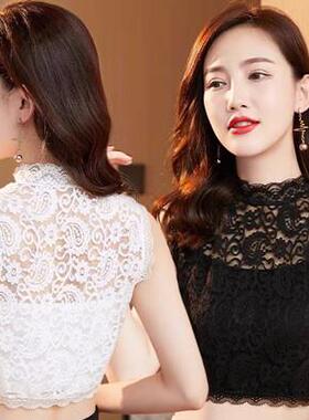 蕾丝假领子女百搭假领秋冬高档娃娃衬衫衣领卫衣百搭无袖打底背心