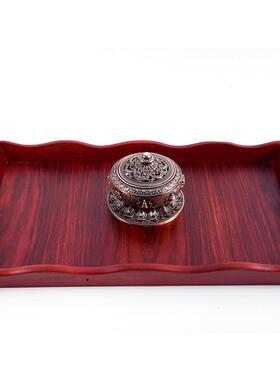 界定真香戒定真香桌围托盘红色檀香盆桌围