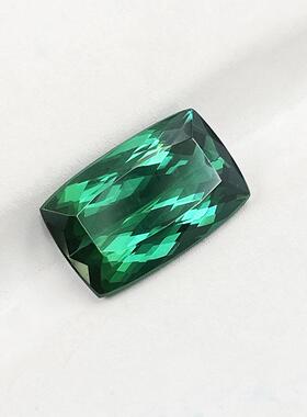 天然蓝绿碧玺椭圆形裸石戒面彩色宝石无处理绿色宝石刻面饰品镶嵌