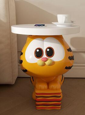 创意小加菲猫可沙发几客厅移动角几头柜落地托盘软边装饰床品pxx7