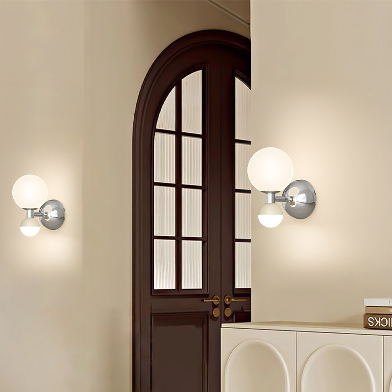 奶油风卧室床头壁灯双头儿童房间床头灯侘寂风复古走廊过道墙壁灯,淘宝优惠券,粉丝福利购,淘宝优惠卷