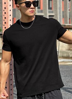 Muscle Exercise Cotton Fitness Short Sleeve Men's