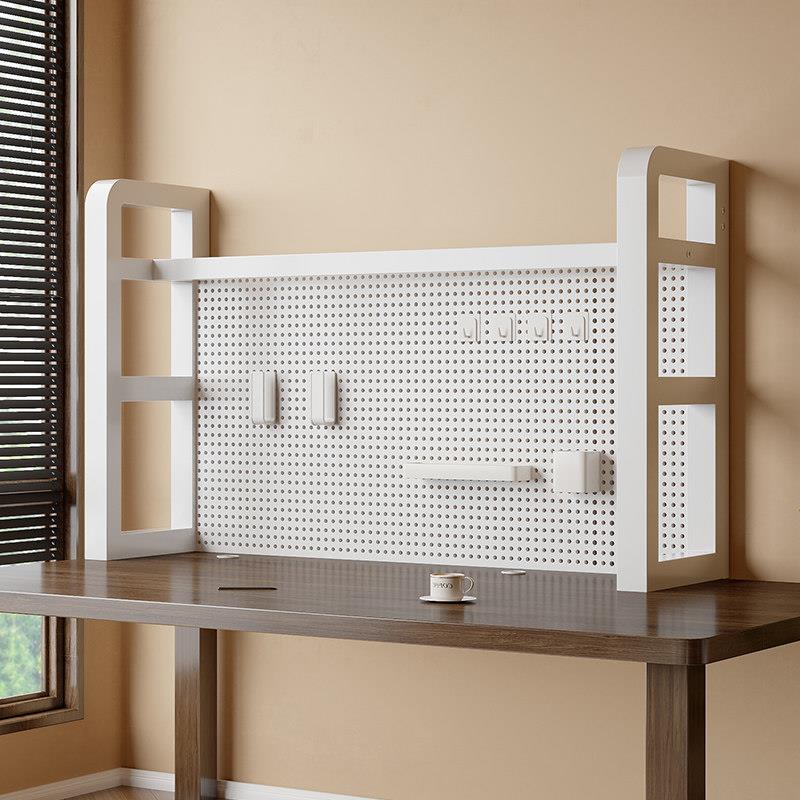 Desktop storage rack hole board bookshelf student desk multi-layer storage rack computer desk vertical layered organizing rack