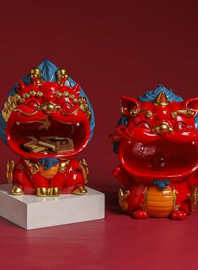 新款直销家居乔迁镇宅摆设大号招财玉麒麟摆件一对电视柜玄关开业