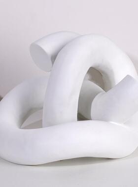 约侘寂几何抽象绳结装饰摆件样板房楼处书创售意MCI现柜代艺术摆