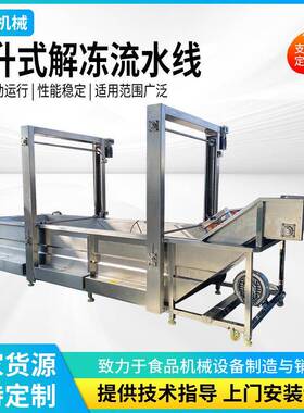 冷冻肉制品气泡解冻机海鲜冻品清洗解冻流水线鸡腿鸡爪气泡解冻池