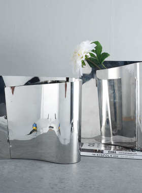 北欧现代简约几何摆件镜面反光摆设家居样板间书房售楼处装饰品